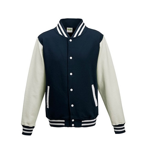 Bluza Baseballowa JH043 - Oxford Navy & White