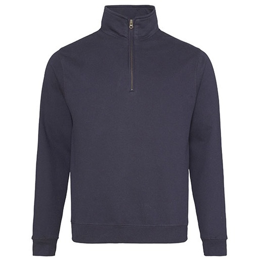 Bluza z bawełny ze stójką i zamkiem 1/4 JH046 - New French Navy