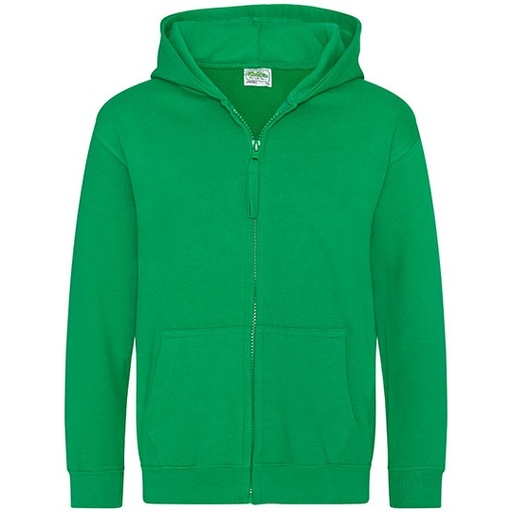 Bluza Dziecieca Rozpinana Z Kapturem Bawelniana Czesana JH050K - Kelly Green