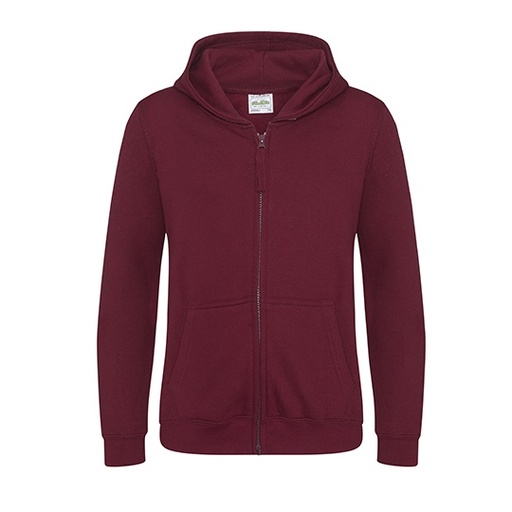 Bluza dziecięca rozpinana z kapturem JH050K - Burgundy