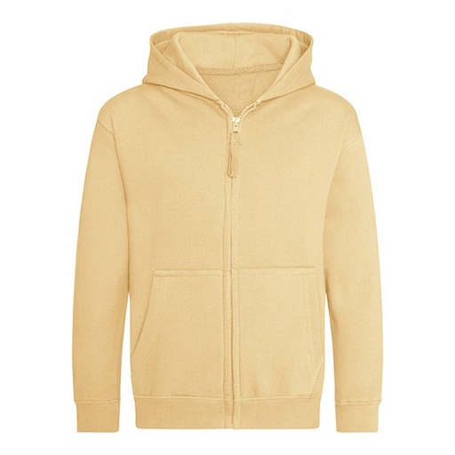 Bluza Dziecieca Rozpinana Z Kapturem Bawelniana Czesana JH050K - Desert Sand