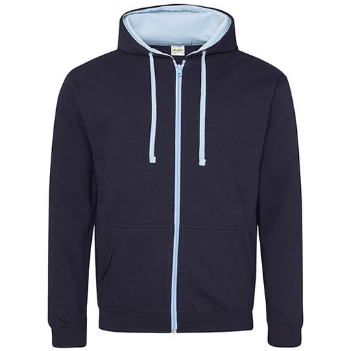Bluza Rozpinana z Kapturem Bawełniana JH053 - New French Navy & Sky Blue