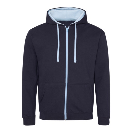Bluza Rozpinana z Kapturem Bawełniana JH053 - New French Navy & Sky Blue