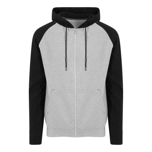 Bluza Raglanowa Bawełniana Czesana JH063 - Heather Grey & Jet Black