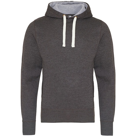 Bluza z kapturem klasyczna z bocznymi kieszeniami - Charcoal (Heather)