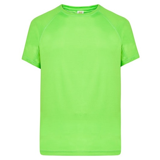 Męski T-shirt Sportowy Slim JHK100 - Lime Fluor