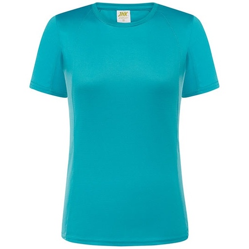 Damski t-shirt sportowy slim JHK101 - Turquoise