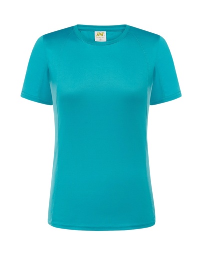 T-shirt Damski Sportowy Slim Poliester JHK101 - Turquoise