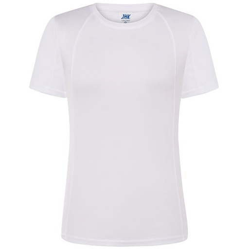 Damski t-shirt sportowy slim JHK101 - White