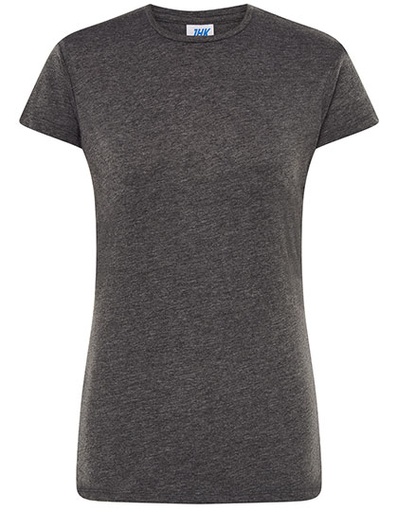 Damski t-shirt slim JHK152 - Charcoal Heather