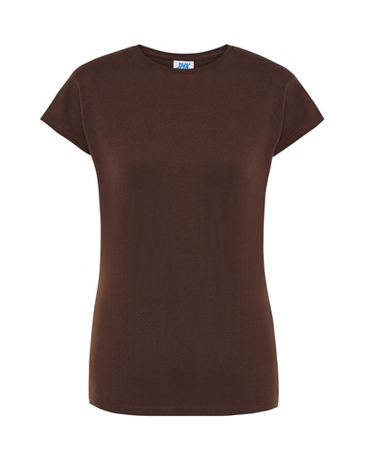 Koszulka Damska Slim Bawełniana JHK152 - Chocolate