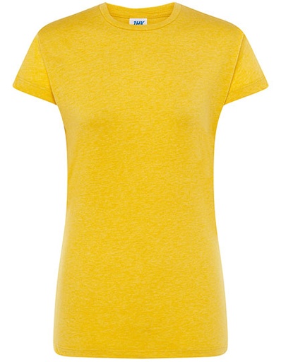 Damski t-shirt slim JHK152 - Mustard Heather