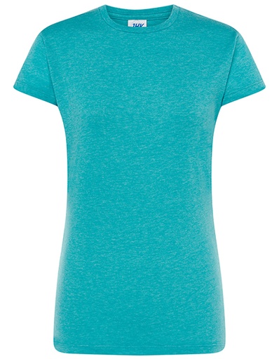 Damski t-shirt slim JHK152 - Turquoise Heather