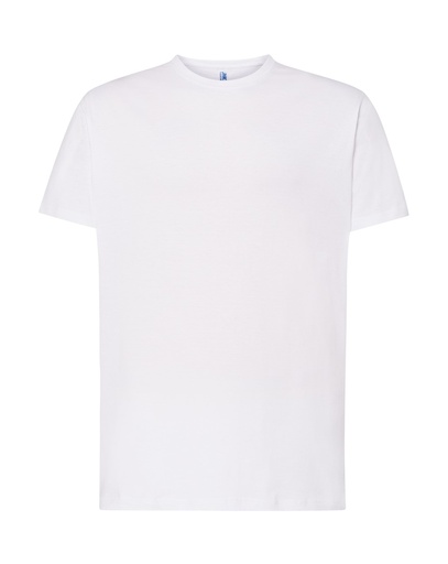 T-shirt Męski Klasyczny Bawełniany JHK170 - White