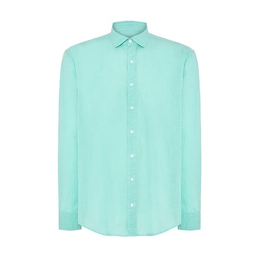 Koszula Meska Dlugi Rekaw Bawelna Slub JHK200 - Mint Green