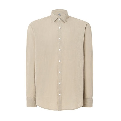 Koszula Męska Długi Rękaw Bawełna Slub JHK200 - Brown