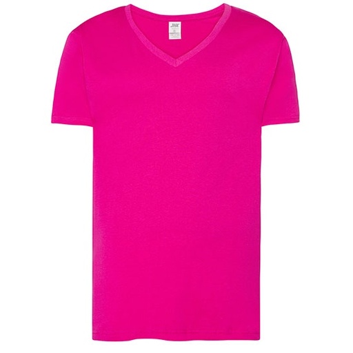 T-shirt Slim Bawelniany JHK270 - Fuchsia
