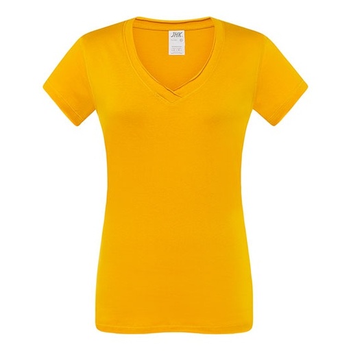 Koszulka Damska Slim Bawelniana JHK271 - Mustard