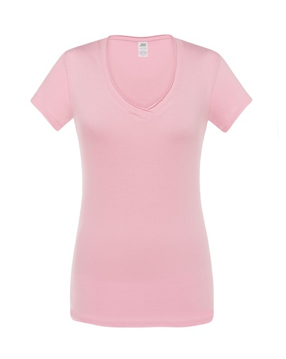 Koszulka Damska Slim Bawełniana JHK271 - Pink