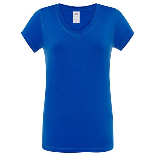Damska koszulka Slim z dekoltem V JHK271 - Royal Blue