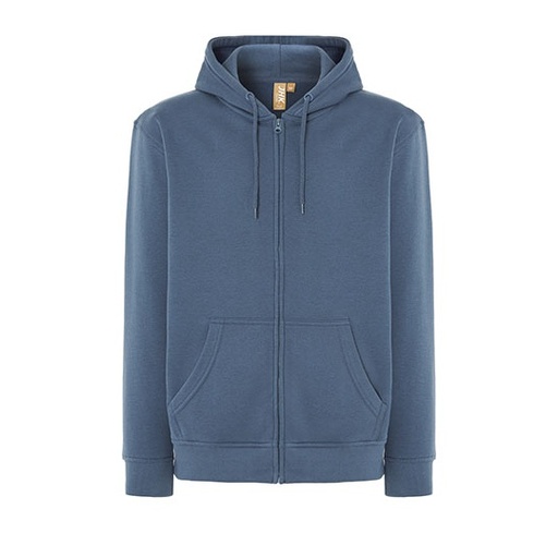 Bluza z kapturem unisex na zamek JHK425 - Steel Blue