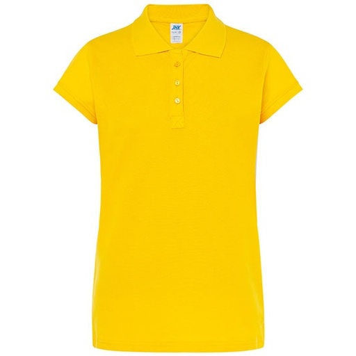 Damska koszulka polo Slim JHK511 - Gold
