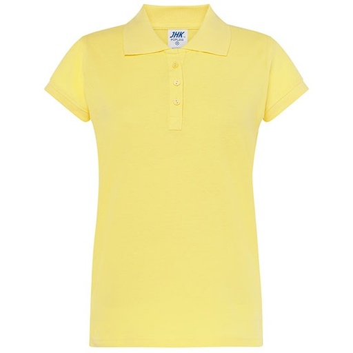 Damska koszulka polo Slim JHK511 - Light Yellow
