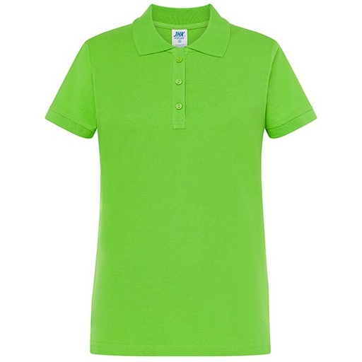 Koszulka Polo Damska Slim Bawelniana Pique JHK511 - Lime