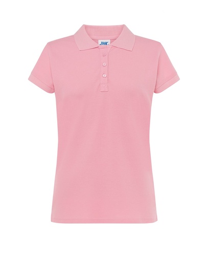 Koszulka Polo Damska Slim Bawelniana Pique JHK511 - Pink