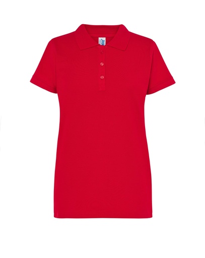 Koszulka Polo Damska Slim Bawełniana Pique JHK511 - Red