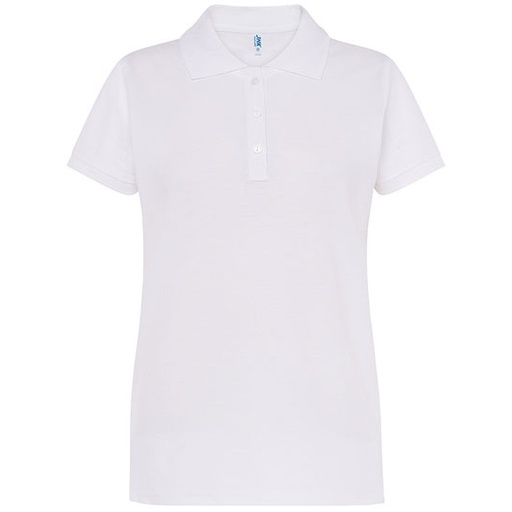 Koszulka Polo Damska Slim Bawelniana Pique JHK511 - White