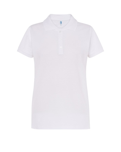 Koszulka Polo Damska Slim Bawełniana Pique JHK511 - White