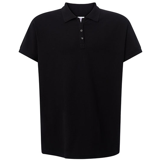 Koszulka Polo Damska Klasyczna Bawelniana Pika JHK602 - Black