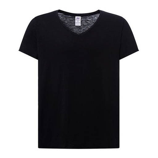 T-shirt Damski Klasyczny Bawelna Slub JHK603 - Black
