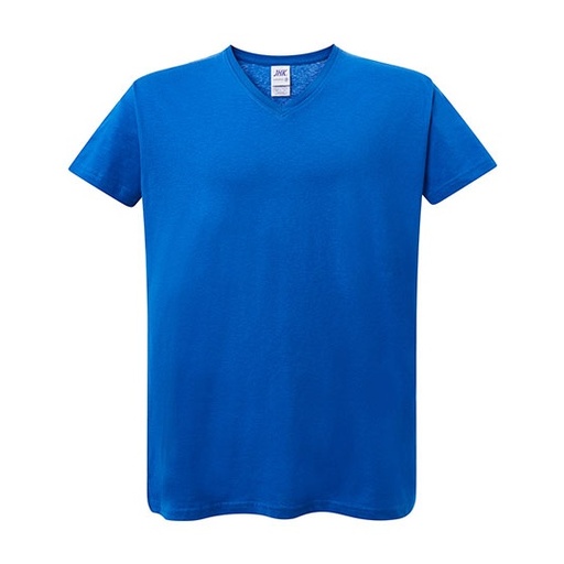 Damski t-shirt slim z dekoltem V JHK604 - Royal Blue