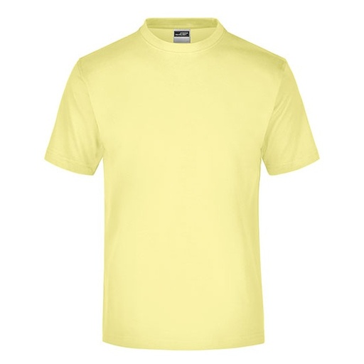 T-shirt Klasyczny Bawelniany JN001 - Light Yellow