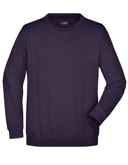 Ciężka bluza Round Sweat  - Aubergine