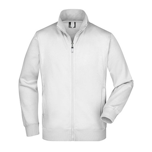 Męska kurtka polarowa z zamkiem JN046 - White