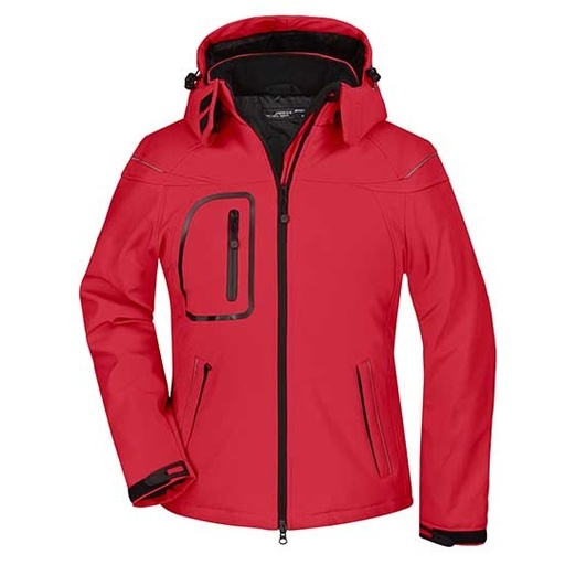 Damski zimowy softshell slim JN1001 - Red
