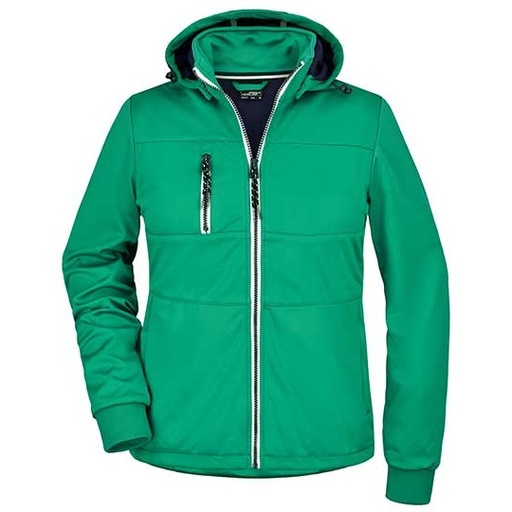 Damska kurtka softshell JN1077 - Irish Green & Navy
