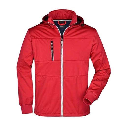 Kurtka Męska Softshell Ocieplana Wiatroodporna JN1078 - Red & Navy
