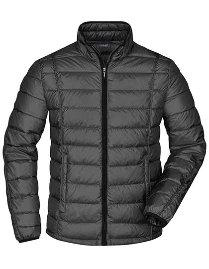 Męska pikowana kurtka puchowa  - Black
