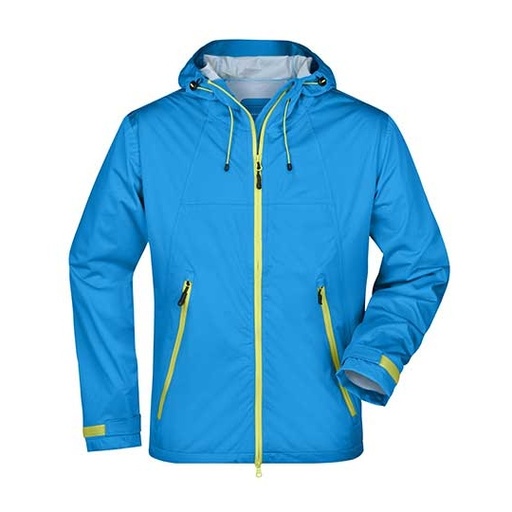 Męska kurtka softshell JN1098 - Aqua & Acid Yellow