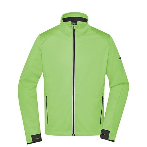 Męska kurtka softshellowa JN1126 - Bright Green & Black
