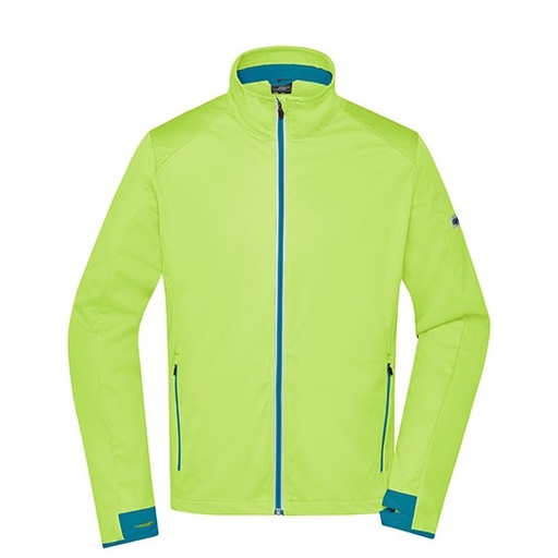 Męska kurtka softshellowa sportowa JN1126 - Bright Yellow & Bright Blue