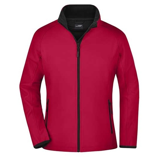 Kurtka Damska Softshell Slim JN1129 - Red & Black