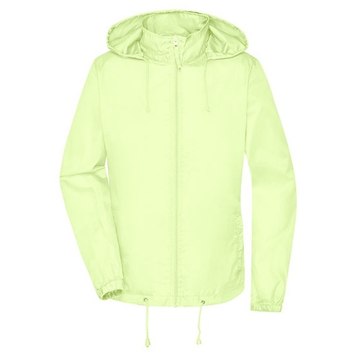 Damska kurtka przeciwdeszczowa Slim z kapturem JN1131 - Bright Yellow