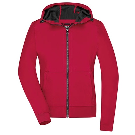 Kurtka Damska Softshellowa z Kapturem JN1145 - Red & Black