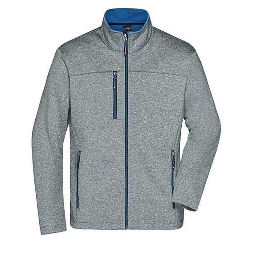 Męska kurtka softshellowa slim JN1148 - Dark Melange & Royal