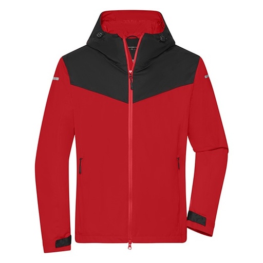 Kurtka Softshell Męska Wiatroodporna Z Kapturem JN1180 - Light Red & Black